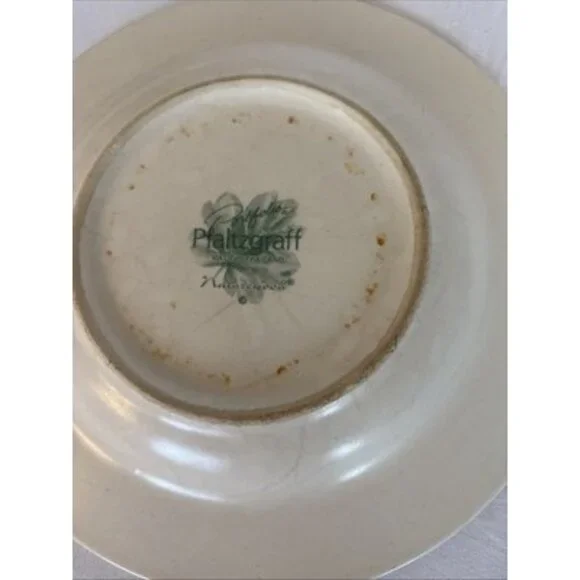 Set Of 2 Pfaltzgraff  Portfolio Naturewood 8" Salad Side Plate Herb Watering Can - Picture 6 of 6